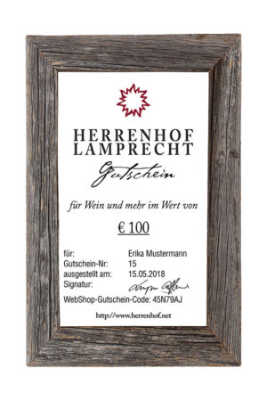 Gutschein Wein und mehr 100 EURO